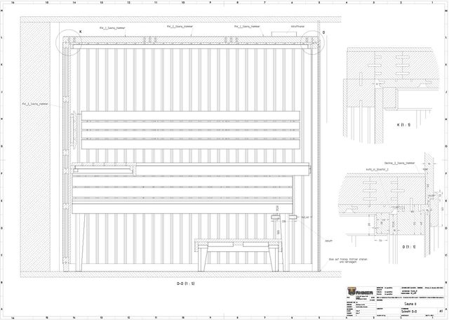 Beispiel einer Projektierung vom Saunabau der Möbel- und Bautischlerei Thomas Wähner aus Arnsdorf bei Dresden in Sachsen