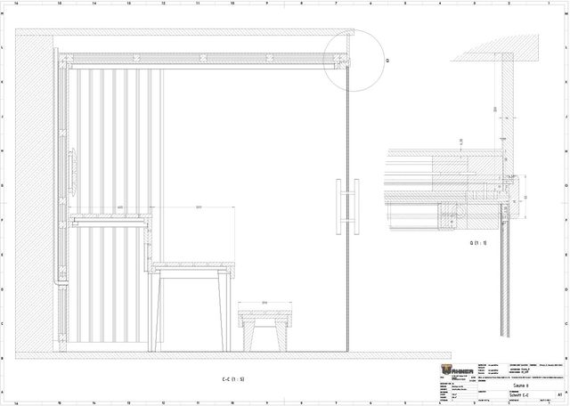 Beispiel einer Projektierung vom Saunabau der Möbel- und Bautischlerei Thomas Wähner aus Arnsdorf bei Dresden in Sachsen