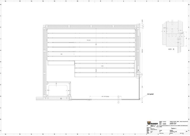 Beispiel einer Projektierung vom Saunabau der Möbel- und Bautischlerei Thomas Wähner aus Arnsdorf bei Dresden in Sachsen